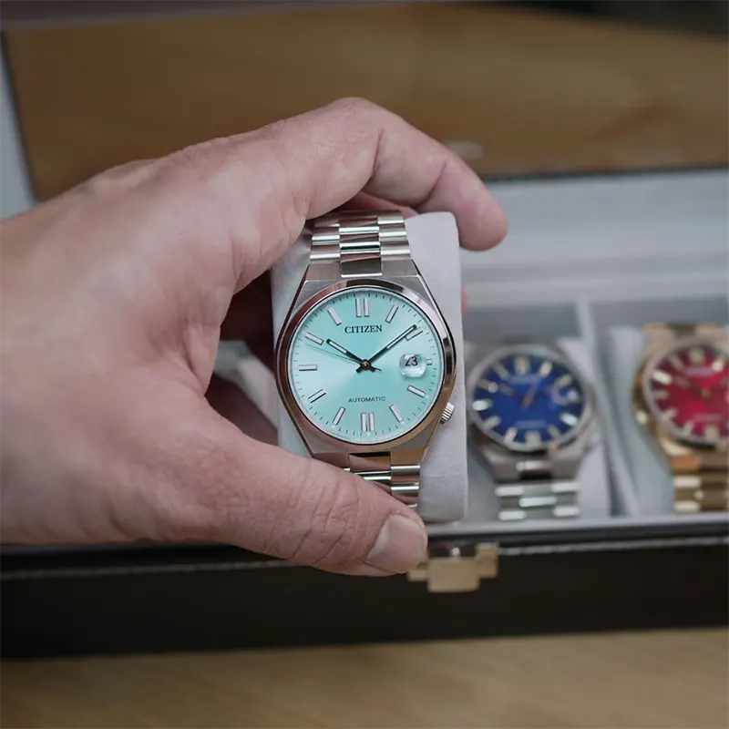 Citizen Tsuyosa Japan Automatic Tiffany Blue Dial Men's Watch- NJ0151-88M